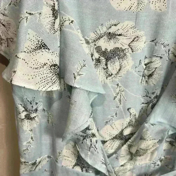 Free People Sz XS Blue Ruffled Maxi Dress - Picture 5 of 5